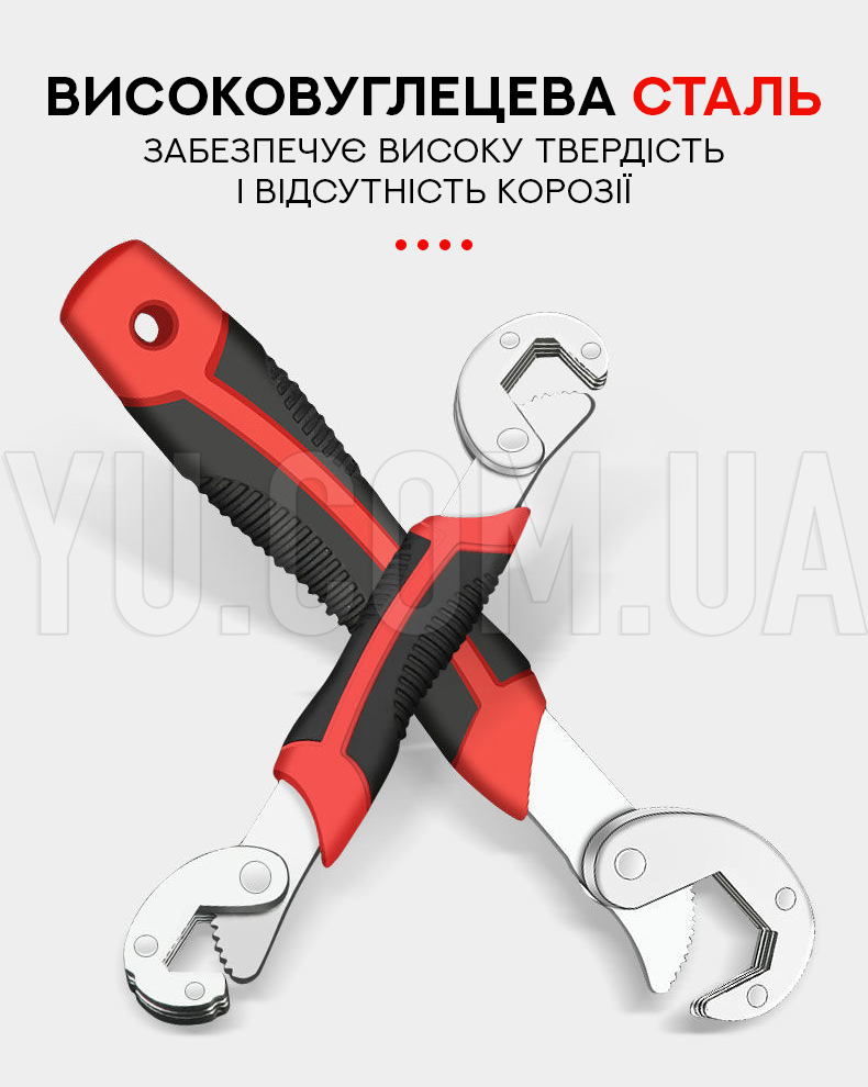 Універсальний гайковий розвідний ключ Snap'N Grip набір з 2 штук Універсальний гайковий розвідний ключ Snap'N Grip набір з 2 штук